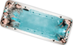 Swim Spa Aqualap Pro + 19 Feet Sterling silver / Dark grey