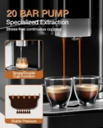 20 Bar Fully Automatic Espresso Machine With Grinder Milk Frother - Image 5