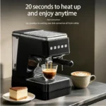 20 Bar Pressure Espresso Coffee Machine 20s Fast Heat Auto Extraction Milk Frother - Image 3