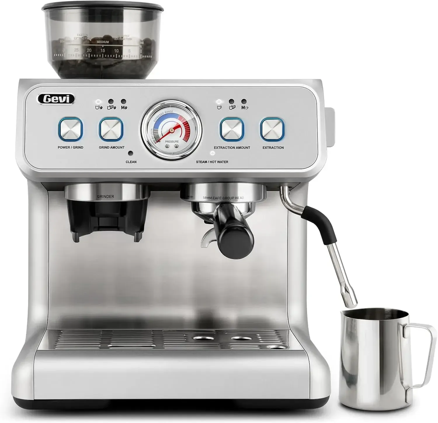 download (8) Commercial Grade Dual Boiler Espresso Machine, Integrated Coffee Grinder - Image 1