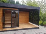 Leil Patio S Plus 4-Person Outdoor Cabin Sauna with Covered Porch - Image 2