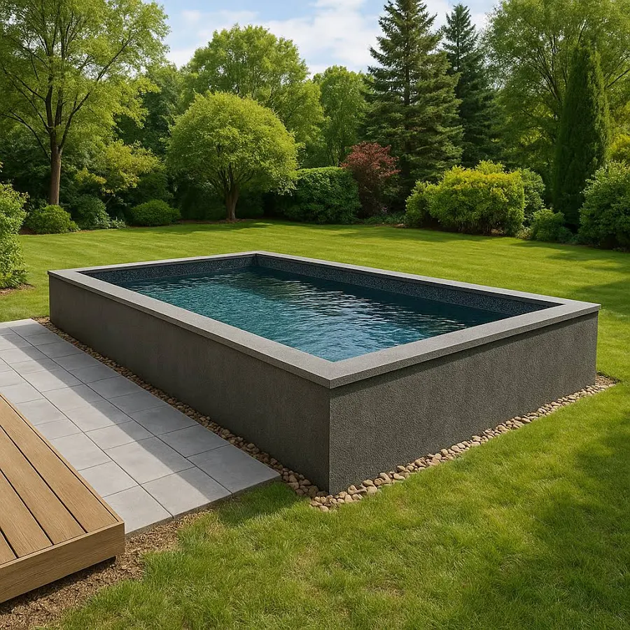 shopping Modulo 12' x 24' with liner | Freestanding modular pool - Image 1