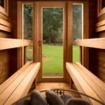 Scandinavian Boreal 6-Person Outdoor Cabin Sauna – ThermoWood, Glass Front - Image 6