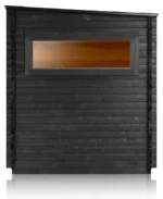 Scandinavian Boreal 6-Person Outdoor Cabin Sauna – ThermoWood, Glass Front - Image 3