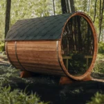 Scandinavian Solstice 6-Person Outdoor Barrel Sauna – ThermoWood - Image 3
