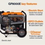 Generac 10000W Gas Generator-Elec Start-Home/RV-Rugged-Quiet, Long Runtime-49 State - Image 4