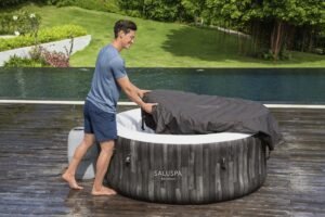 Bestway SaluSpa Bahamas Round Inflatable Spa with 120 Jets, 71 x 26-in, 2-4 Adults - Image 6