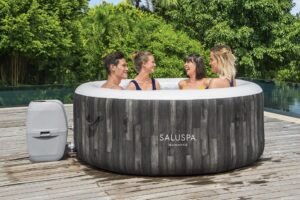 Bestway SaluSpa Bahamas Round Inflatable Spa with 120 Jets, 71 x 26-in, 2-4 Adults - Image 2