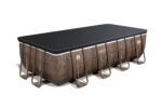 Coleman Rattan Rectangular Steel Frame Swimming Pool with Ladder, 16-ft x 8-ft x 48-in - Image 2
