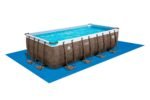 Coleman Rattan Rectangular Steel Frame Swimming Pool with Ladder, 16-ft x 8-ft x 48-in - Image 3