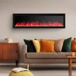 Napoleon Entice 60-inch Surface Mounted or Built-in Wall Electric Fireplace - Image 4