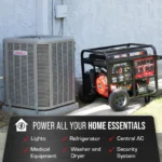DuroStar DS13000MX 13,000W/10,500W Dual Fuel Portable Generator - Image 10
