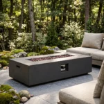 Oquendo Rectangle Magnesium Oxide Propane Outdoor Fireplace - Image 2