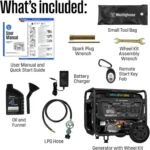 BE Power Equipment 12500/9000-W Electric Start Tri-Fuel Powered, Propane & Natural Gas Portable Generator CO Detector - Image 4
