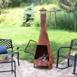 70'' H x 23.5'' W Steel Wood Burning Outdoor Chiminea