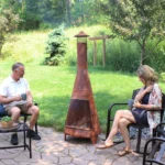 70'' H x 23.5'' W Steel Wood Burning Outdoor Chiminea - Image 5