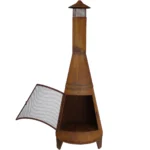 70'' H x 23.5'' W Steel Wood Burning Outdoor Chiminea - Image 3