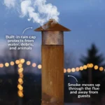 70'' H x 23.5'' W Steel Wood Burning Outdoor Chiminea - Image 8