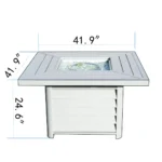 Baecher Aluminum Propane Outdoor Fire Pit Table - Image 3