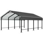 12 Ft. W X 20 Ft. D Heavy Duty Carport with Galvanized Steel Roof - Image 2