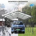 12x32 Metal Heavy Duty Carport with Galvanized Steel Roof and Frame - Image 3