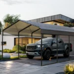 12 x 20 Ft Heavy Duty Carport with Galvanized Steel Roof - Image 2