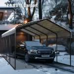 12 x 20 Ft Heavy Duty Carport with Galvanized Steel Roof - Image 6