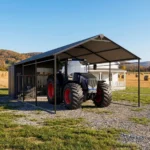 12X25 Ft Heavy Duty Carport with Shed