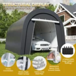 10' x 15' All Weather Domed Carport with 4 Cloth Bags - Image 7