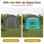 10' x 15' All Weather Domed Carport with 4 Cloth Bags - Image 6