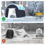 10' x 15' All Weather Domed Carport with 4 Cloth Bags - Image 5
