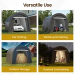10' x 15' All Weather Domed Carport with 4 Cloth Bags - Image 3