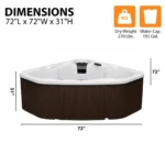 Lifesmart Spas Lifesmart Spas LS300 Plus 110 Volt 2-Person 17-Jet Plug and Play Hot Tub with Ozonator - Image 8