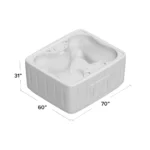 AquaRest Spas 4-Person 12-Jet Plug and Play LED Waterfall - Image 6
