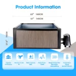 RELXTIME Relxtime Premium Ultra-sturdy Aluminum Alloy Portable Spa | 4-6 Person Capacity Hot Tub | 104°f Heating System & Built-in Filtration - Image 5
