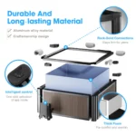 RELXTIME Relxtime Premium Ultra-sturdy Aluminum Alloy Portable Spa | 4-6 Person Capacity Hot Tub | 104°f Heating System & Built-in Filtration - Image 4