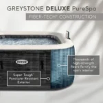 Intex Intex PureSpa Plus 6 Person Inflatable Square Hot Tub w/ 140 AirJets - Image 6