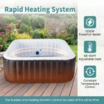 Costway Rectangular Blowup Pool Hottub 4-6 Person - Image 6