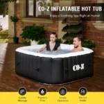Co-Z Portable Inflatable Hot Tub W 120 Jets For Sauna Therapeutic Baths & More 5x5x2 Ft. (1.5x1.5x0.65 M) - Image 3