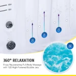 Co-Z Portable Inflatable Hot Tub W 120 Jets For Sauna Therapeutic Baths & More 5x5x2 Ft. (1.5x1.5x0.65 M) - Image 6