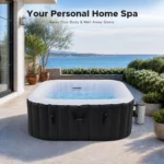 4 Person Inflatable Hot Tub Outdoor Portable Spa with Air Jets Pump Filter FBT-S4EB-US-BNWF-1 - Image 4