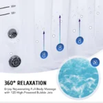 Co-Z Spa Gonflable De 5 Pi Pour 4 Personnes Avec Jets De Massage Et Tous Les Accessoires Gris Gris 5x5ft - Image 6