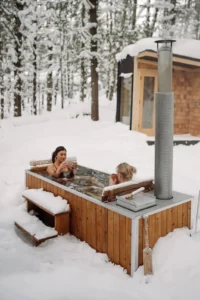 Wood Burning Hot Tub | Cedar + Aluminum - Crafted in Canada Natural Cedar / Tub Only