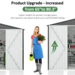 10 ft. W x 10 ft. D Outdoor Metal Storage Shed with Reinforced Steel Frame - Image 7