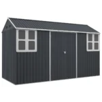 12 ft. W x 6 ft. D Galvanized Steel Horizontal Storage Shed