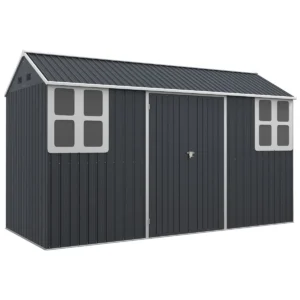 12 ft. W x 6 ft. D Galvanized Steel Horizontal Storage Shed