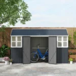 12 ft. W x 6 ft. D Galvanized Steel Horizontal Storage Shed - Image 6