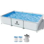 10ft x 6.8ft x 26inch Rectangular Above Ground Pool with Filter Pump