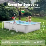 10ft x 6.8ft x 26inch Rectangular Above Ground Pool with Filter Pump - Image 2