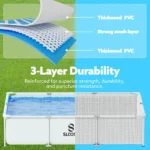 10ft x 6.8ft x 26inch Rectangular Above Ground Pool with Filter Pump - Image 5